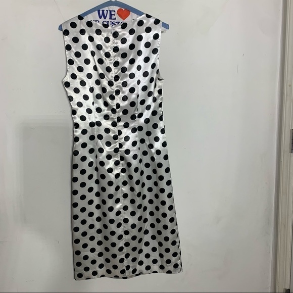 Ashro sleeveless midi pencil dress polkadot and yellow jacket size 6 women’s - Picture 7 of 10